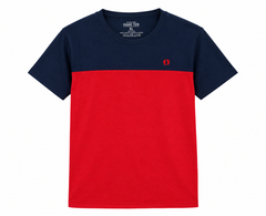 Mens Fashion Crew Navy Red