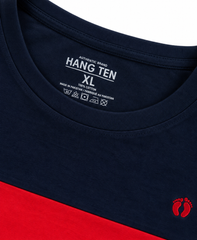 Mens Fashion Crew Navy Red