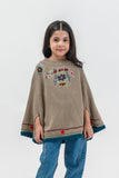 Girl's Poncho With Embroidery