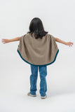 Girl's Poncho With Embroidery