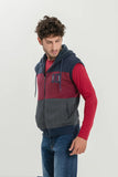 Men's Sleeve Less Zipper Hood