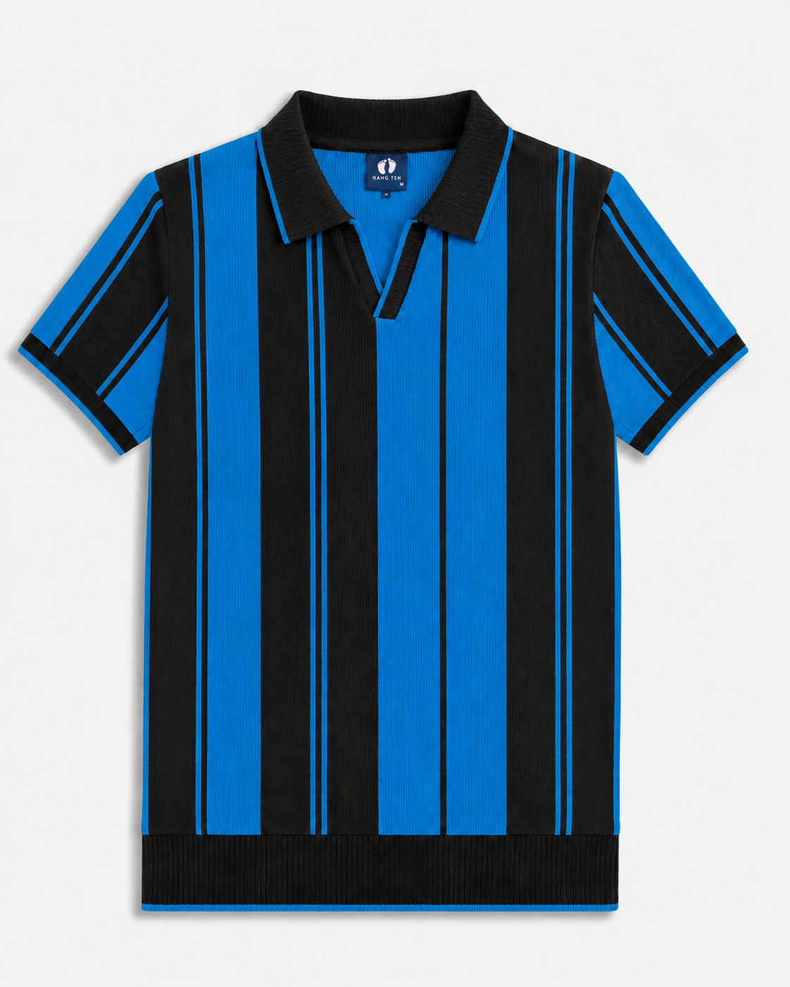 Mens Old Money Polo Blue Black