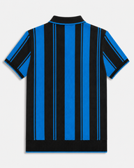 Mens Old Money Polo Blue Black