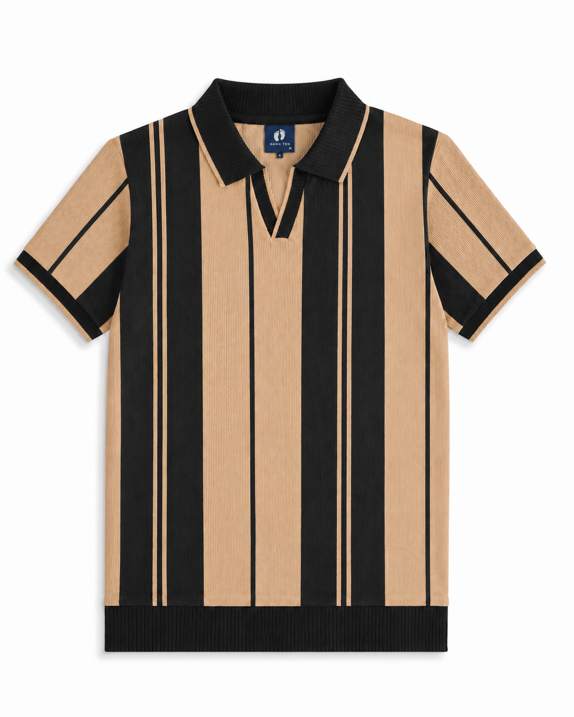 Mens Old Money Polo Black Brown