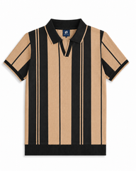 Mens Old Money Polo Black Brown