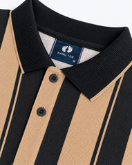 Mens Old Money Polo Black Brown