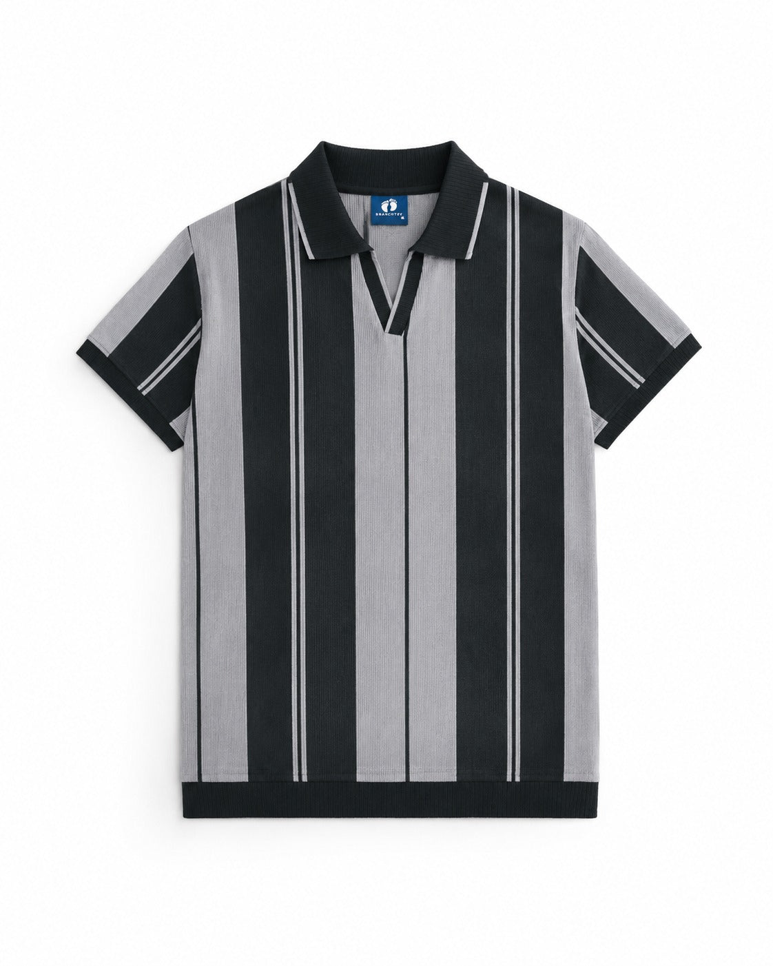 Mens Old Money Polo Charcoal black