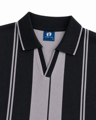 Mens Old Money Polo Charcoal black