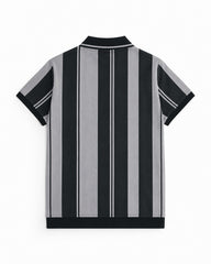 Mens Old Money Polo Charcoal black