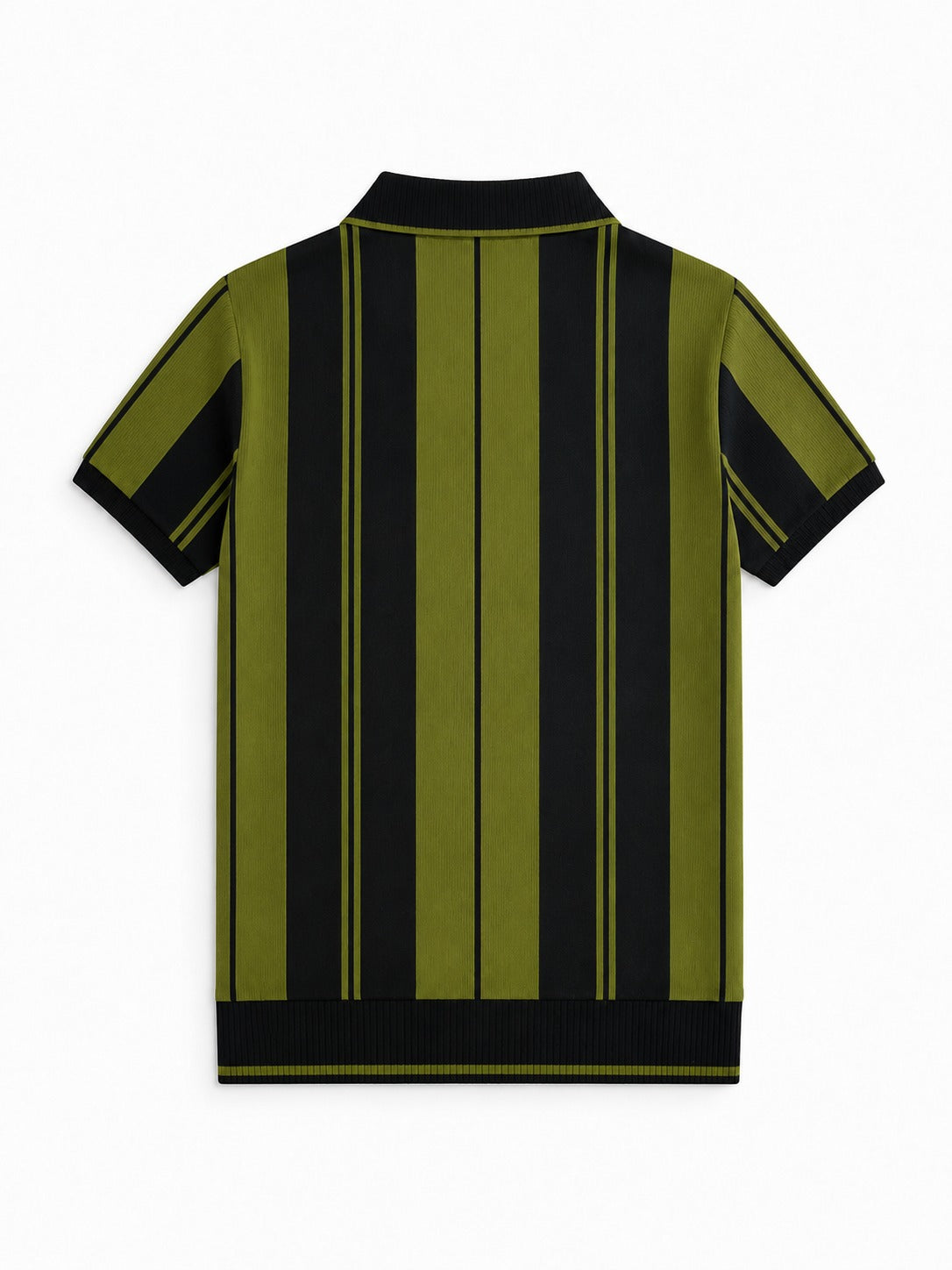 Mens Old Money Polo Green Black