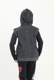 Boy's Graphic S/L Zipper Hood