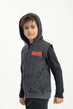 Boy's Graphic S/L Zipper Hood