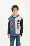 Boy's Graphic S/L Zipper Hood