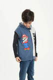 Boy's Graphic S/L Zipper Hood