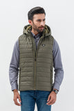 Men's Sleeveless Jacket With Removable Hood