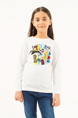 Girl's Full Sleeves Graphics Crew