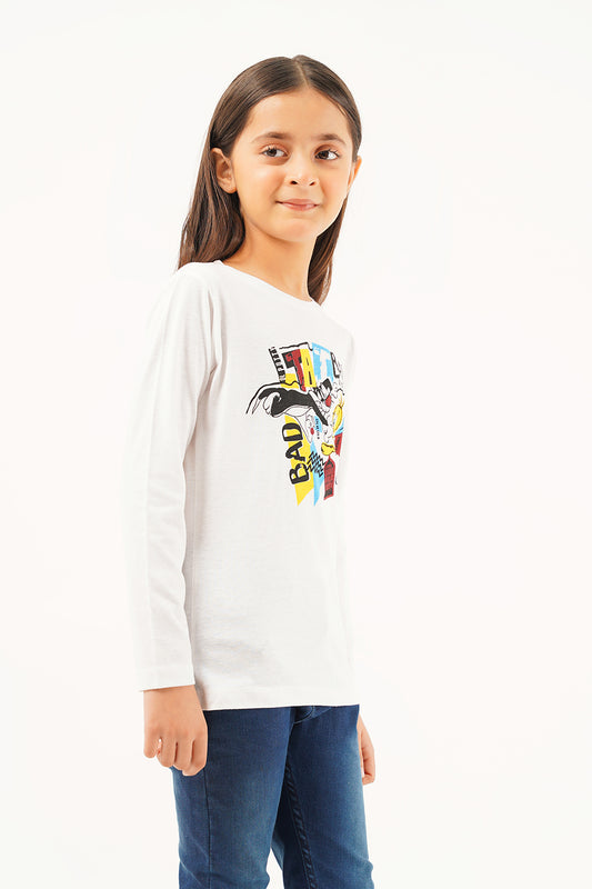 Girl's Full Sleeves Graphics Crew