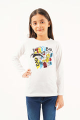 Girl's Full Sleeves Graphics Crew