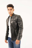 Men's Leather Biker Jacket