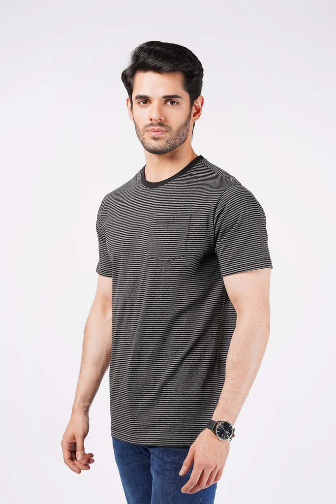 Men's Short Sleeves Yarn Dyed Tee HANG TEN — Pakistan