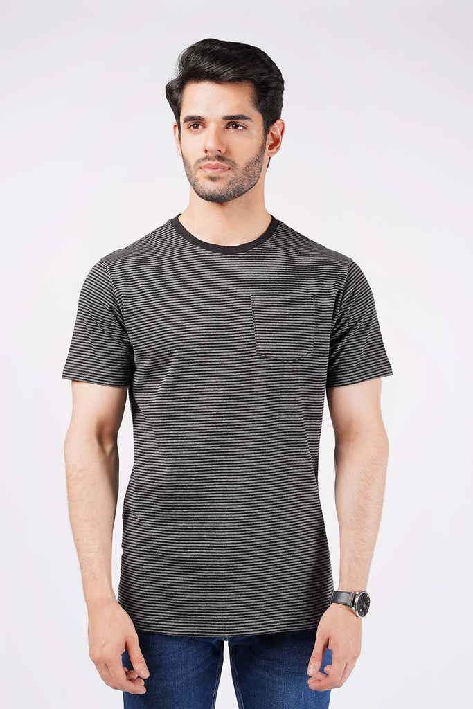 Men's Short Sleeves Yarn Dyed Tee HANG TEN — Pakistan