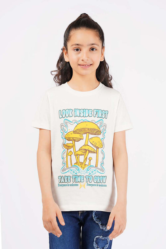 Girl's Short Sleeves Graphics Tee