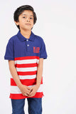 Boy's Short Sleeves Yarn Dyed Polo