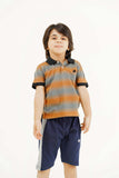 Boy’s Short Sleeves Yarn Dyed Fashion Polo