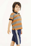 Boy’s Short Sleeves Yarn Dyed Fashion Polo
